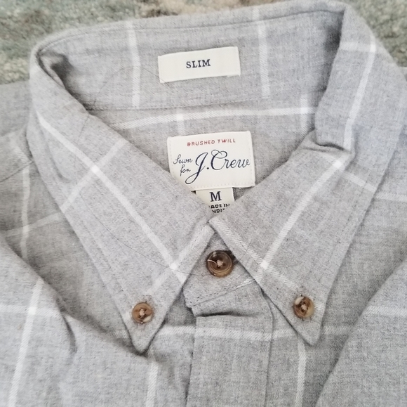 J. Crew Mens Brushed Twill Shirt in Plaid - Picture 5 of 5